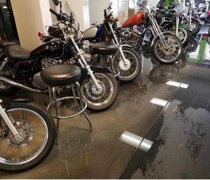 A flooded motorcycle shop from a few years back, in Daytona Beach.