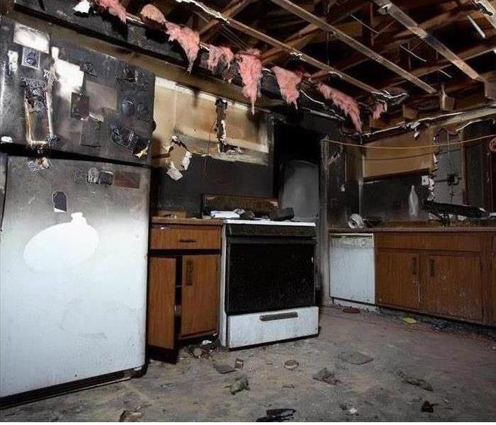 Residential Kitchen destroyed by fire